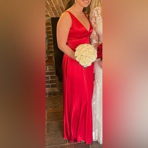 Tank v-neck Bridesmaid dress